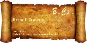 Brood Cserne névjegykártya